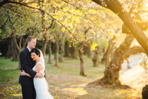cherry blossom wedding photos