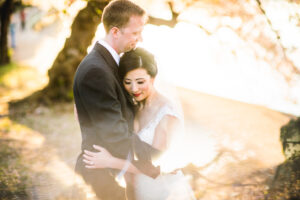 cherry blossom wedding photos