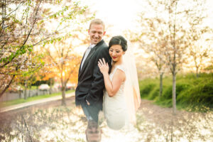 cherry blossom wedding photos