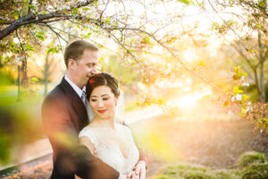 cherry blossom wedding photos